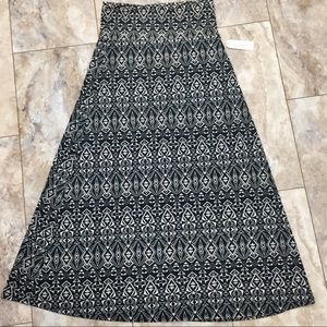 French Laundry Tribal Boho Print Maxi Skirt